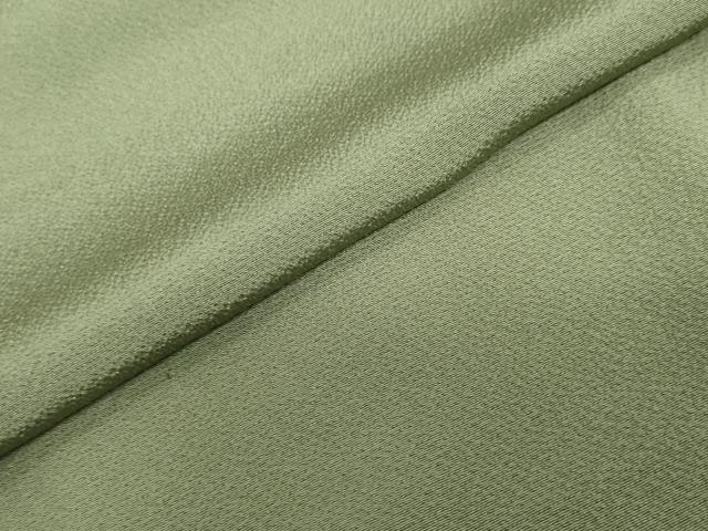 平和屋着物●上質な色無地 作家物 麹塵色 反端付き 正絹 逸品 未使用 DABF1417ud