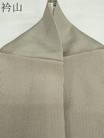平和屋着物●江戸小紋 万筋 海松茶色×亜麻色 正絹 逸品 DABF1420ud