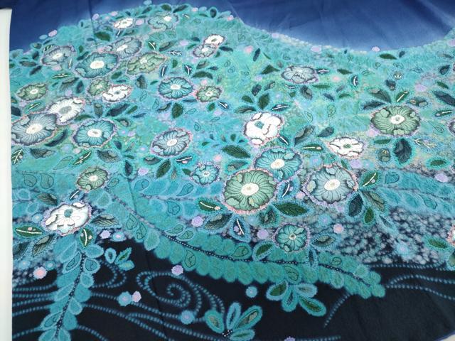 平和屋着物●豪華振袖 辻が花 暈し染め 金彩 正絹 逸品 DABF1422ud