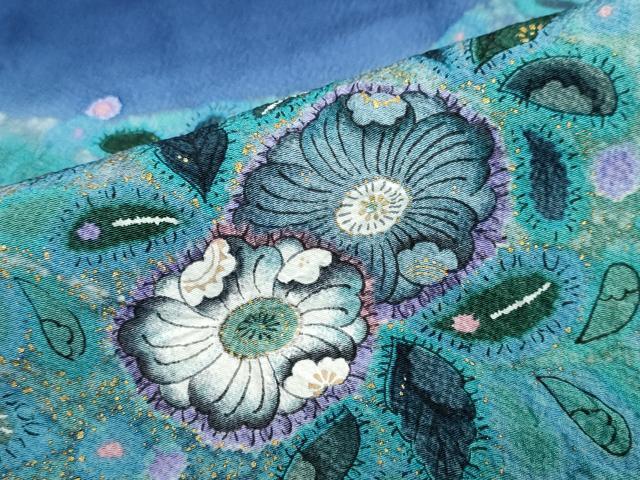 平和屋着物●豪華振袖 辻が花 暈し染め 金彩 正絹 逸品 DABF1422ud