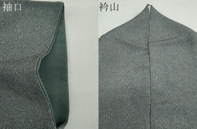 平和屋着物●江戸小紋 鮫小紋柄 鬼しぼ縮緬 正絹 逸品 DABF1435ud
