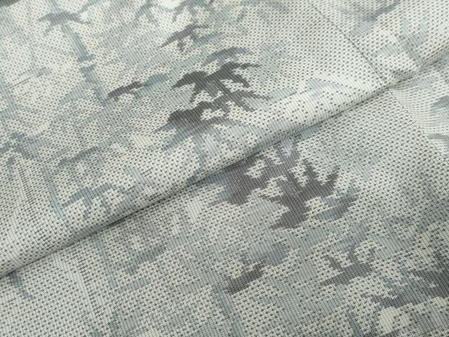 平和屋着物●本場大島紬 白大島 9マルキ 総絣 笹竹文 正絹 逸品 DABF1436ud