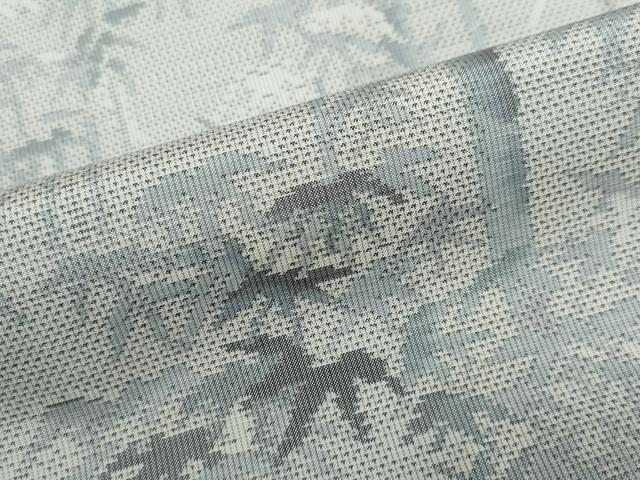 平和屋着物●本場大島紬 白大島 9マルキ 総絣 笹竹文 正絹 逸品 DABF1436ud