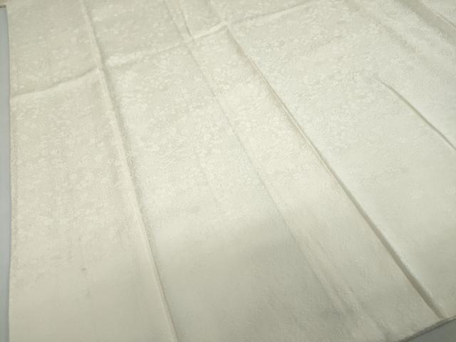 平和屋着物●豪華振袖 草花地紋 練色 正絹 逸品 DABF1439ud