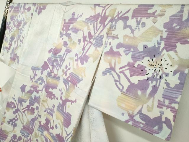 平和屋着物●訪問着 草花文 正絹 逸品 DABF1440ud