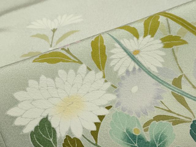 平和屋着物●訪問着 友禅 枝花文 暈し染め 正絹 逸品 DABF1455ud