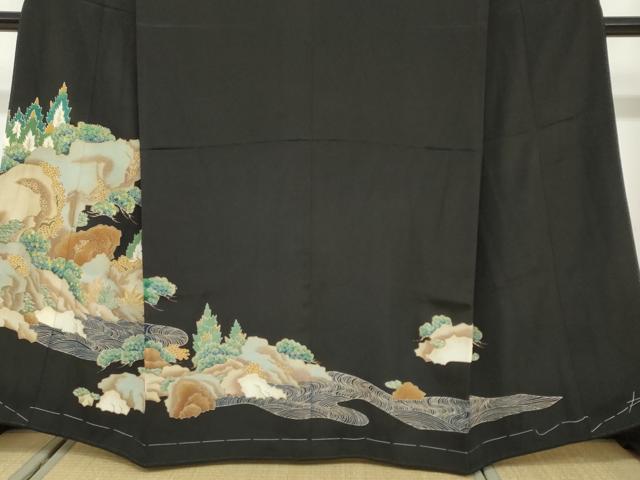 平和屋着物●森青山 黒留袖 浜松文 金彩 正絹 逸品 未使用 DABF1458ud