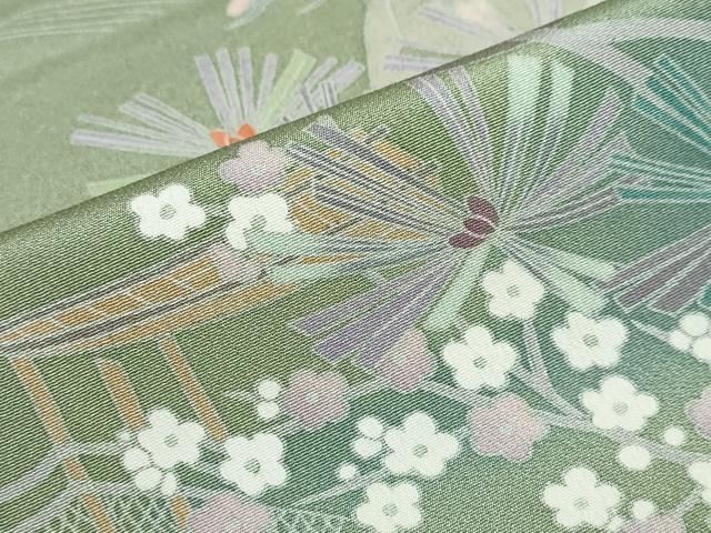 平和屋着物●訪問着 友禅 作家物 風景草花文 暈し染め 正絹 逸品 DABF1466ud