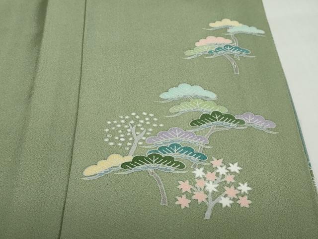 平和屋着物●訪問着 友禅 作家物 風景草花文 暈し染め 正絹 逸品 DABF1466ud