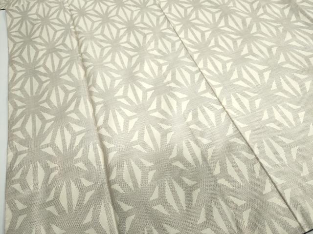 平和屋着物●本場大島紬 白大島 9マルキ 麻の葉文様 正絹 逸品 DABF1472ud