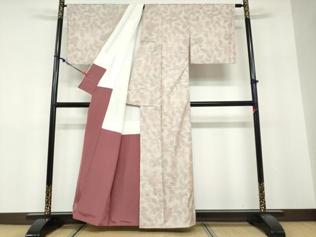 平和屋着物●本場大島紬 舞花文 正絹 逸品 DABF1474ud