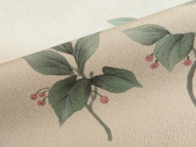 平和屋着物●訪問着 手描き 枝花文 暈し染め 正絹 逸品 未使用 DABF1506ud