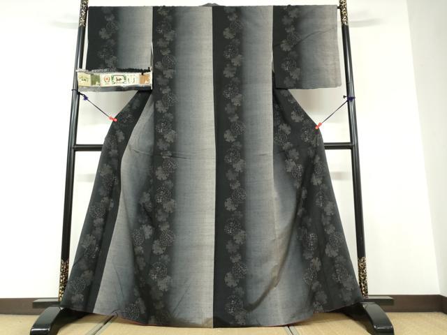 平和屋着物●本場結城玉紬 80亀甲 雪輪間道 やまと誂製 証紙付き 正絹 逸品 DABF1521ud