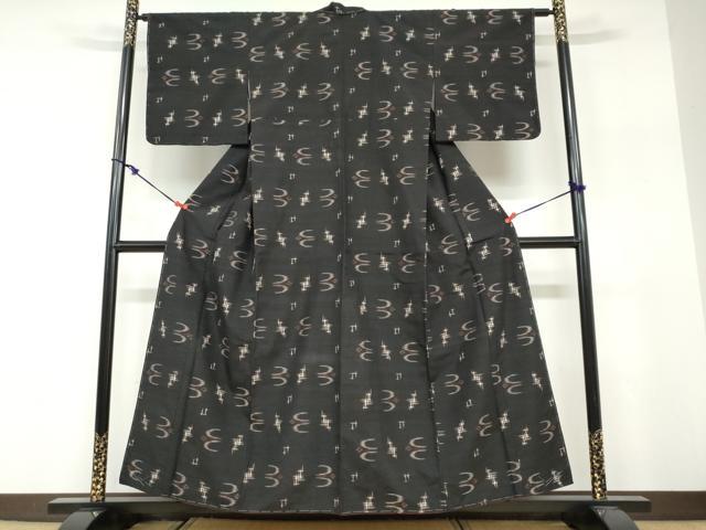 平和屋着物●本場琉球紬 琉球絣 正絹 逸品 未使用 DABF1524ud