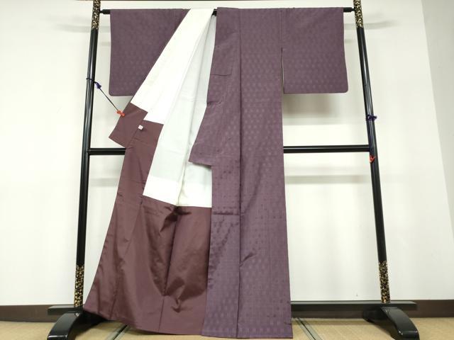 平和屋着物●花織 紬 正絹 逸品 DABF1527ud