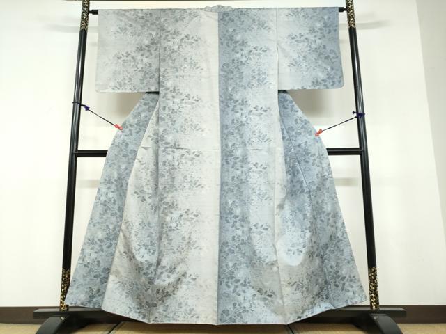 平和屋着物●都喜ヱ門 本場大島紬 草花文 藤絹織物謹製 正絹 逸品 未使用 DABF1528ud