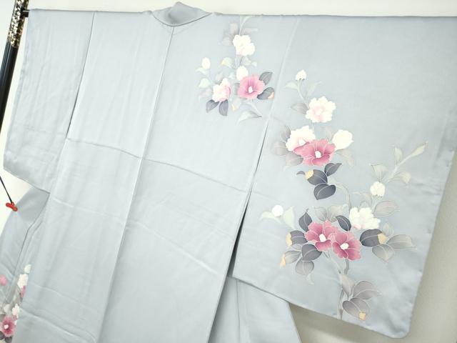 平和屋着物●訪問着 花鳥文 暈し染め 反端付き 正絹 逸品 未使用 DABF1531ud