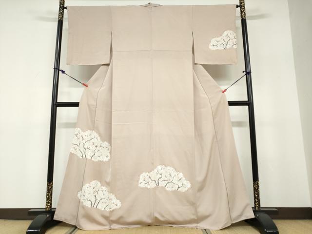 平和屋着物●訪問着 刺繍 枝桜文 正絹 逸品 DABF1540ud