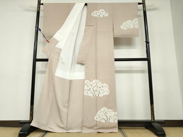 平和屋着物●訪問着 刺繍 枝桜文 正絹 逸品 DABF1540ud