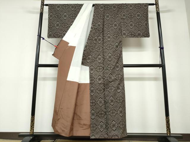 平和屋着物●本場大島紬 7マルキ 花菱文 正絹 逸品 DABF1545ud