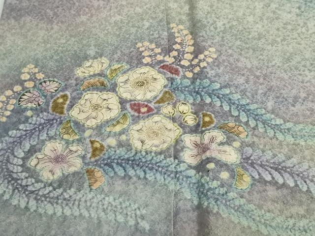 平和屋着物●訪問着 絞り 辻が花 暈し染め 金通し地 正絹 逸品 DABF1548ud