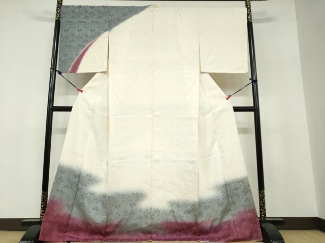 平和屋着物●訪問着 霞文 暈し染め 金通し地 正絹 逸品 未使用 DABF1549ud