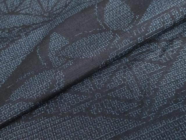 平和屋着物●結城紬 100亀甲 吉祥舞蝶文 正絹 逸品 未使用 DABF1550ud