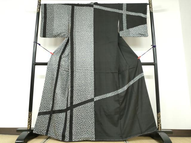 平和屋着物●訪問着 片身替わり 南天文 正絹 逸品 未使用 DABF1551ud
