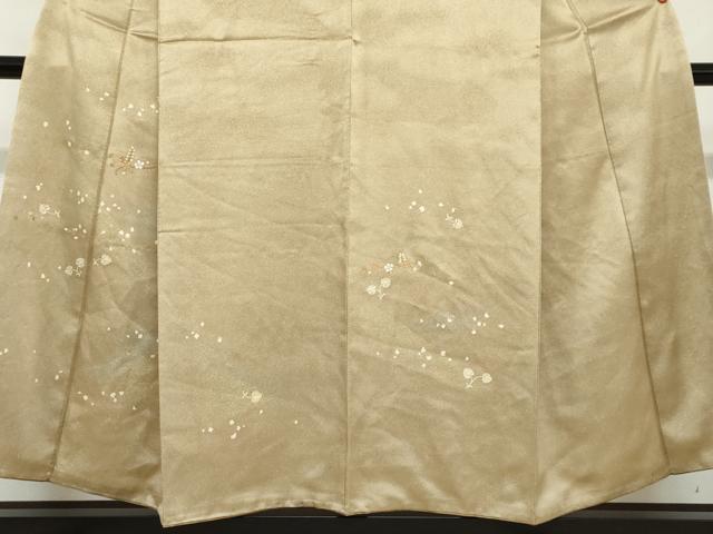 平和屋着物●訪問着 刺繍 箔散らし草花文 金糸 正絹 逸品 DABF1552ud