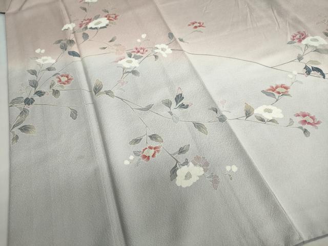 平和屋着物●訪問着 友禅 作家物 枝花文 暈し染め 正絹 逸品 DABF1553ud