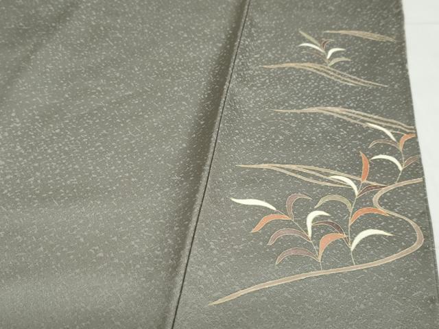平和屋着物●訪問着 駒刺繍 草花文 金彩 正絹 逸品 DABF1576ud