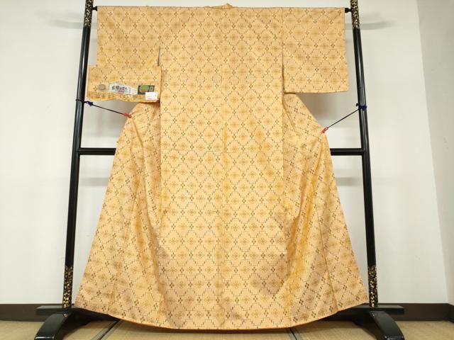 平和屋着物●本場琉球絣 手織 証紙付き 大城栄一作 正絹 逸品 未使用 DABF1578ud