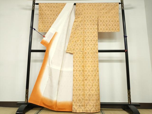 平和屋着物●本場琉球絣 手織 証紙付き 大城栄一作 正絹 逸品 未使用 DABF1578ud