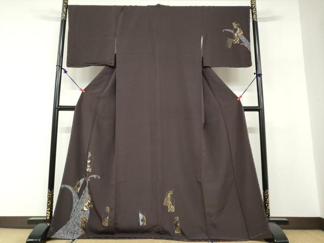 平和屋着物●訪問着 短冊吉祥文 金銀彩 やまと誂製 正絹 逸品 未使用 DABF1592ud
