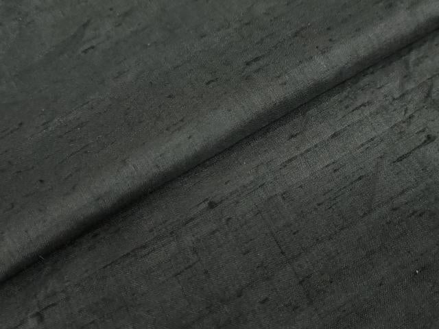 平和屋着物●男性 黒紋付 紬地 正絹 逸品 DABF1594ud