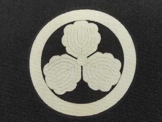 平和屋着物●男性 黒紋付 正絹 逸品 DABF1595ud