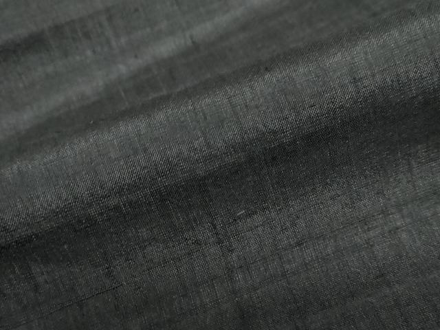 平和屋着物●男性 黒紋付 紬地 正絹 逸品 DABF1597ud