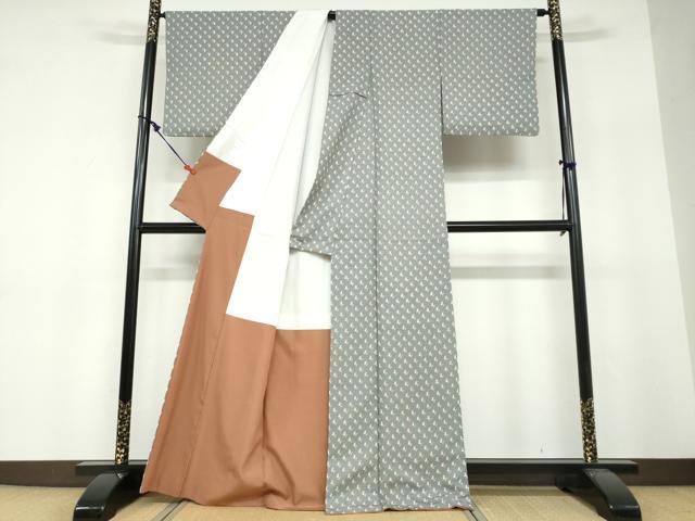 平和屋着物●小紋 抽象文様 洗える着物 DABF1605ud