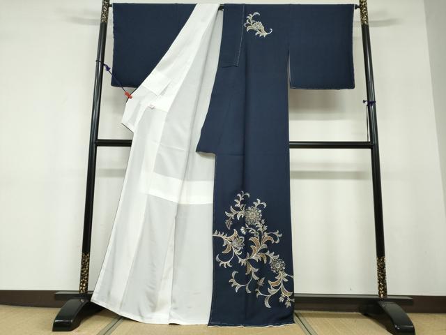 平和屋着物●訪問着 洋花文 金銀彩 正絹 逸品 未使用 DABF1615ud