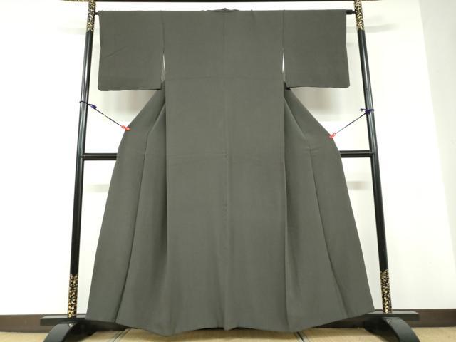 平和屋着物●上質な色無地 檳榔子染色 正絹 逸品 DABF1619ud
