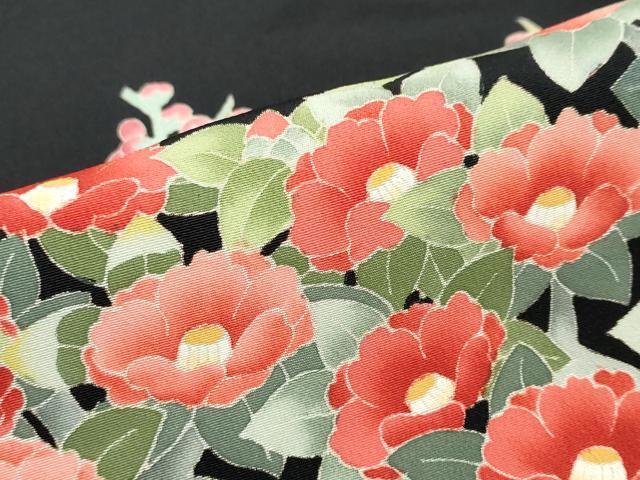 平和屋着物●本加賀友禅作家 鶴見保次 黒留袖 花鳥文 正絹 逸品 DABF1620ud