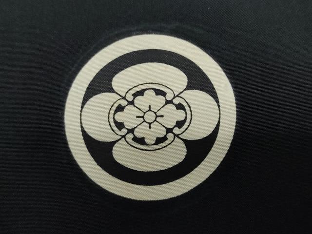 平和屋着物●男性 黒紋付 正絹 逸品 DABF1621ud