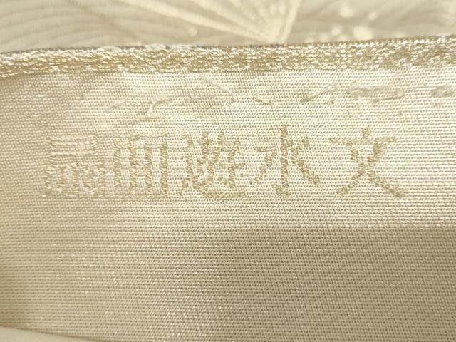 平和屋着物◎六通柄袋帯 扇面遊水文 金糸 正絹 逸品 DABF1690ud