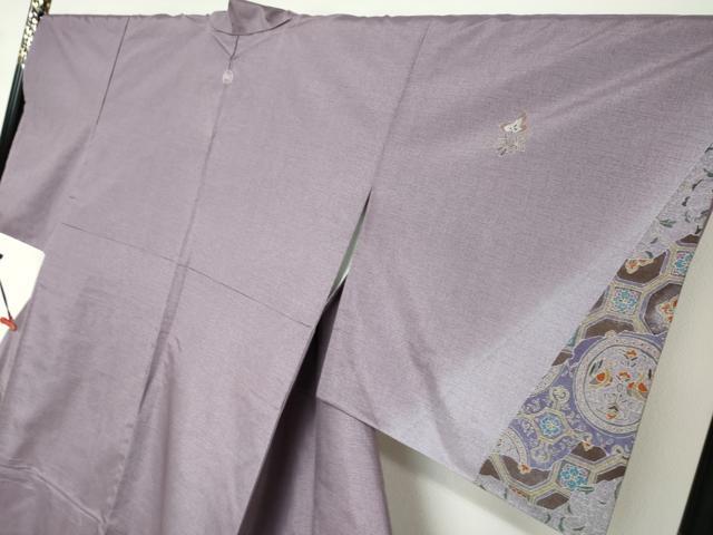 平和屋着物●本場染大島紬 訪問着 作家物 草花文 暈し染め 正絹 逸品 DABF1720ud