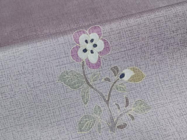 平和屋着物●本場染大島紬 訪問着 作家物 草花文 暈し染め 正絹 逸品 DABF1720ud