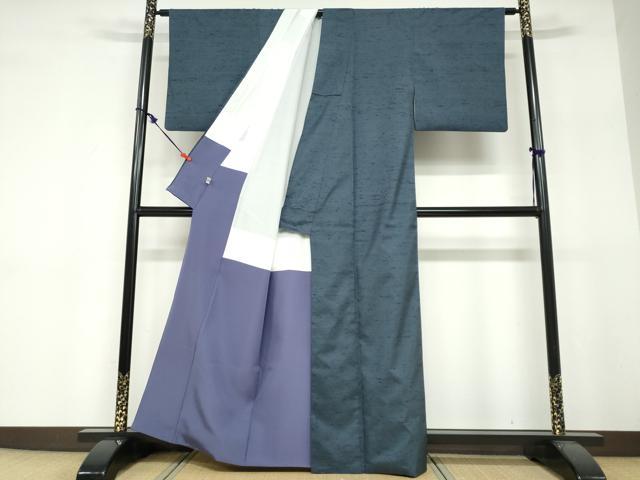平和屋着物●上質な紬 百入茶色 まるやま扱い 正絹 逸品 DABF1723ud