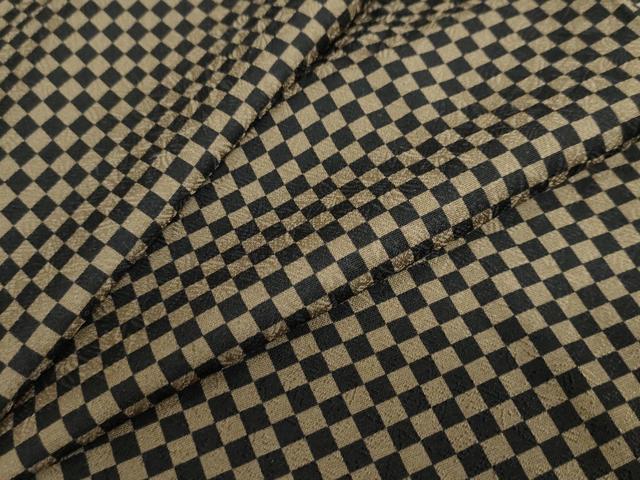 平和屋着物●上質な小紋 市松文様 正絹 逸品 DABF1740ud