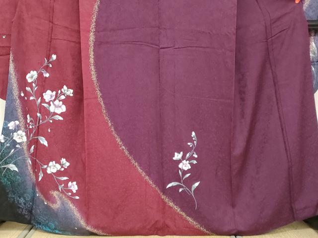 平和屋着物●豪華振袖・長襦袢(無双仕立て)セット 草花文 金彩 やまと誂製 正絹 逸品 DABF1748ud