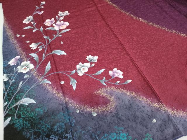 平和屋着物●豪華振袖・長襦袢(無双仕立て)セット 草花文 金彩 やまと誂製 正絹 逸品 DABF1748ud