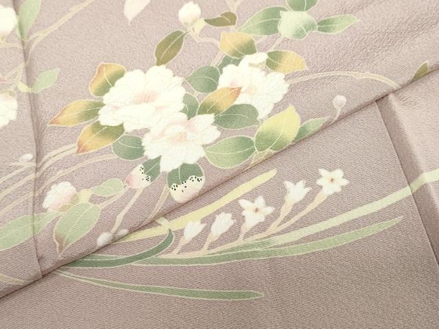 平和屋着物●京加賀友禅 松本健一 訪問着 草花丸文 正絹 逸品 DABF1757ud